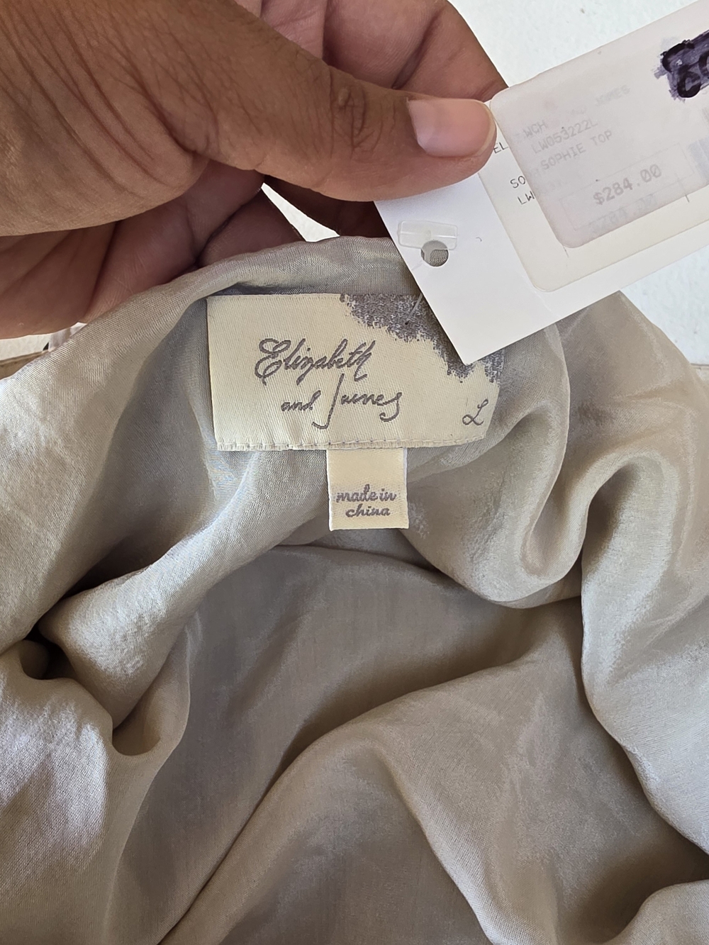 NWT Elizabeth and James "Sophie" Pleated Top - Picture 5 of 11